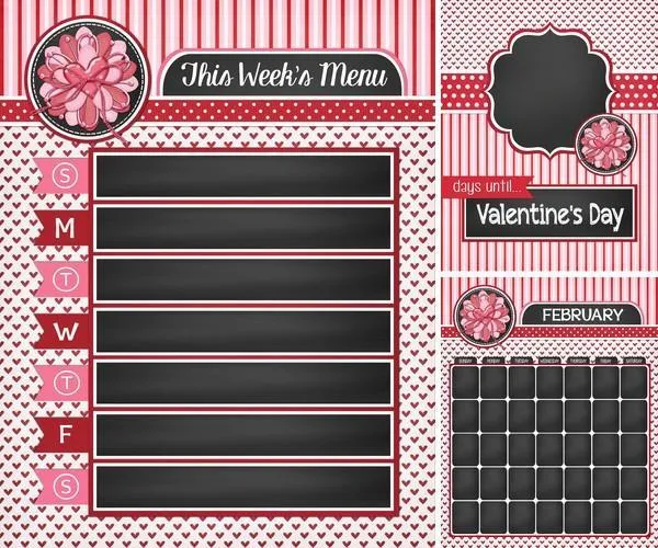 Annual Menu Board PRINTABLES {Faux Chalkboard}