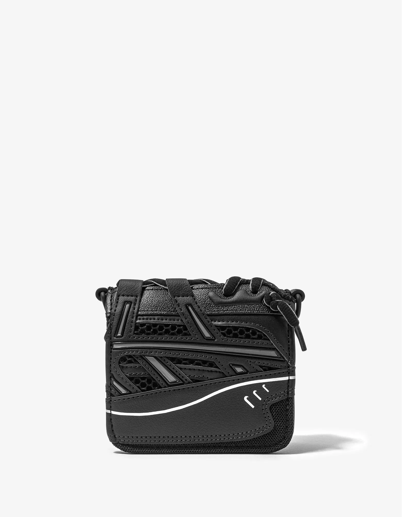 Balenciaga Black Sneakerhead Card Wallet with Strap