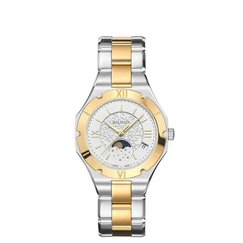 Balmain 'Be Balmain' Moon-Phase Two-Tone Watch B45923912