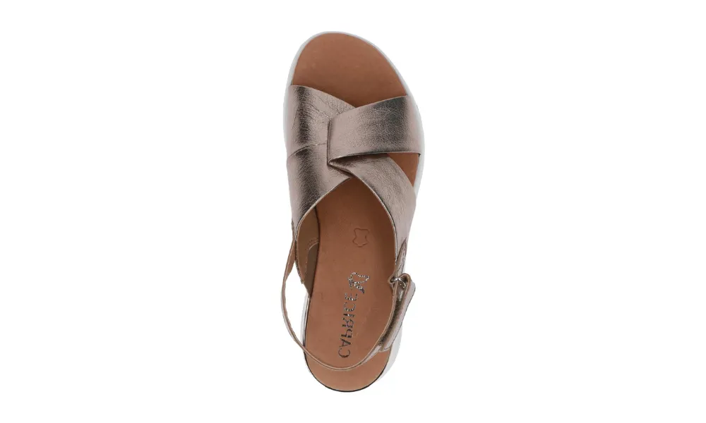 Caprice - Kandy Slingback Sandals Taupe Metallic