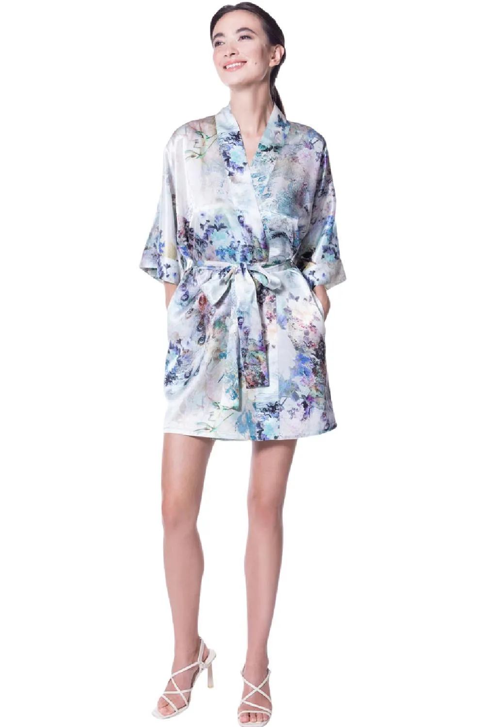 Christine Enchanted Short Robe, Enchanted Print (ECH4000)