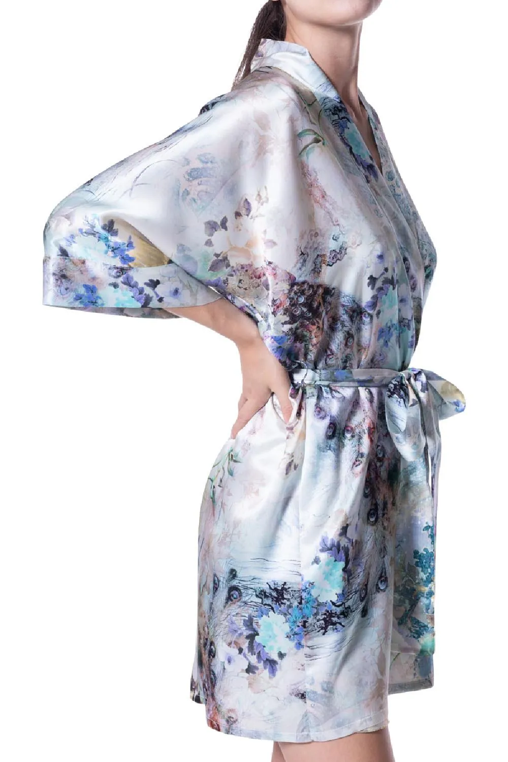 Christine Enchanted Short Robe, Enchanted Print (ECH4000)