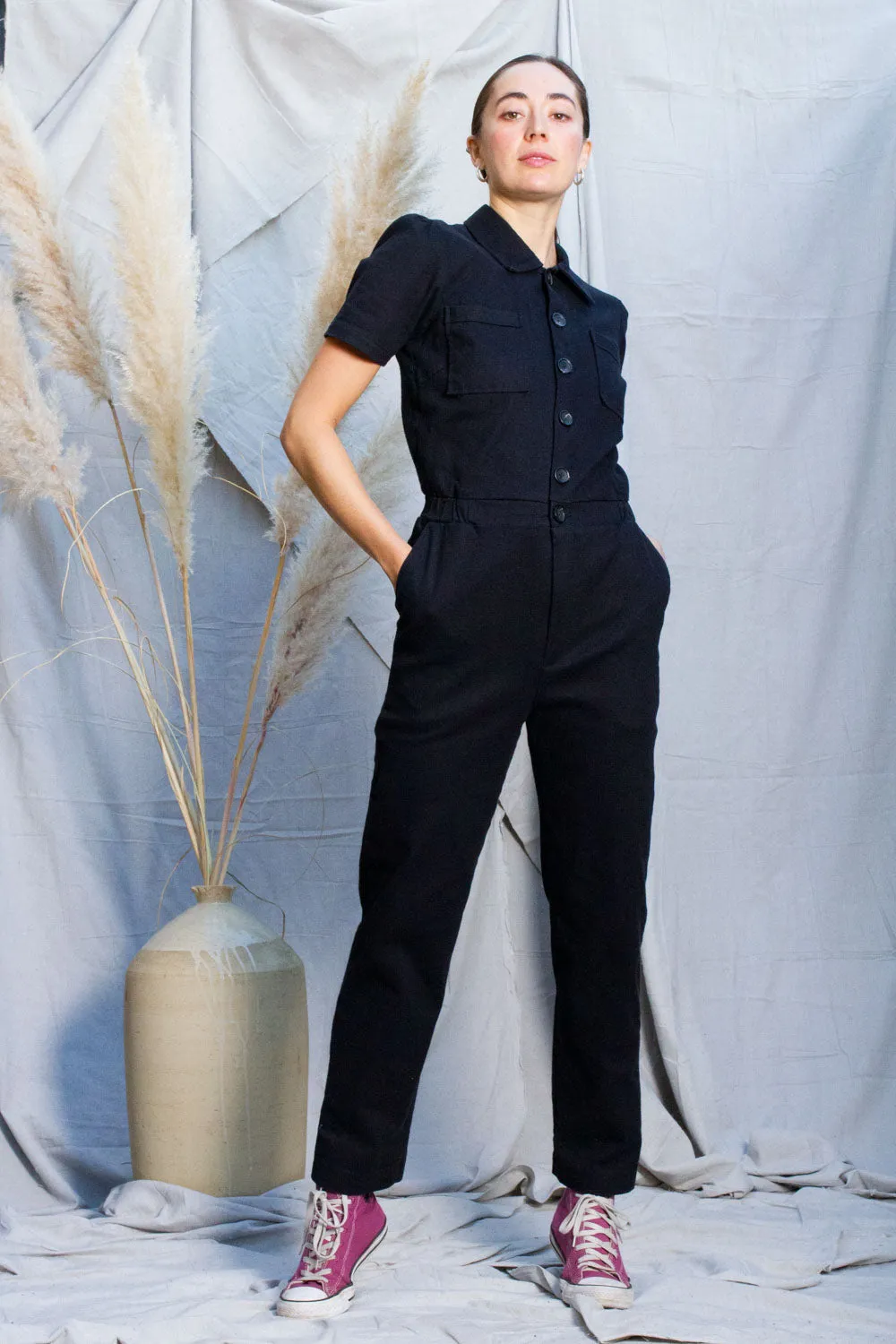 Coal Twill Worker Jumpsuit