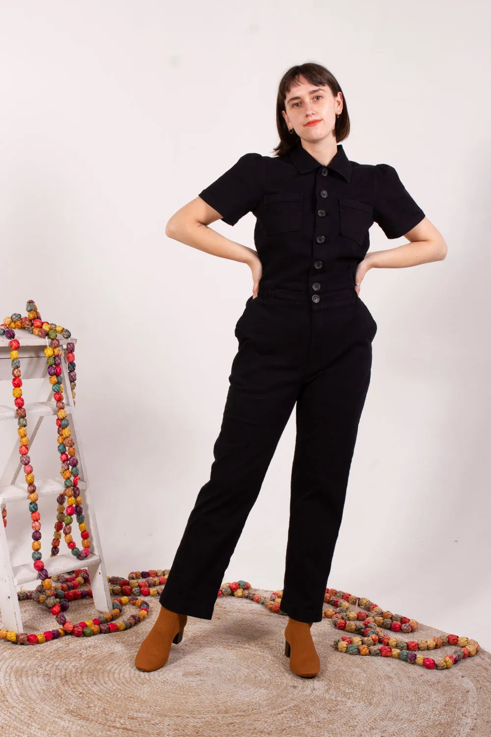 Coal Twill Worker Jumpsuit