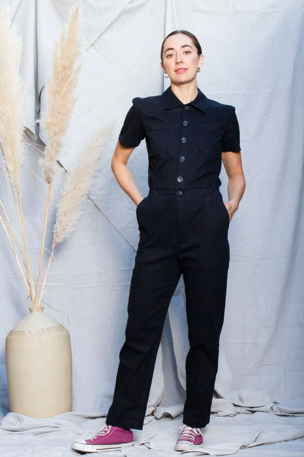 Coal Twill Worker Jumpsuit