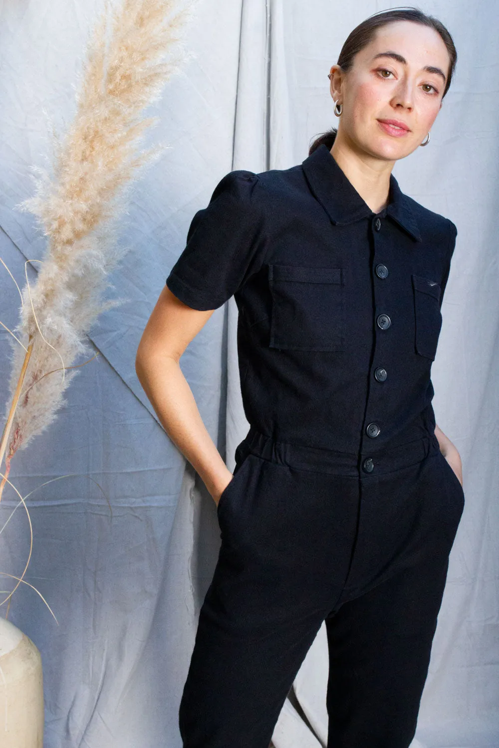 Coal Twill Worker Jumpsuit