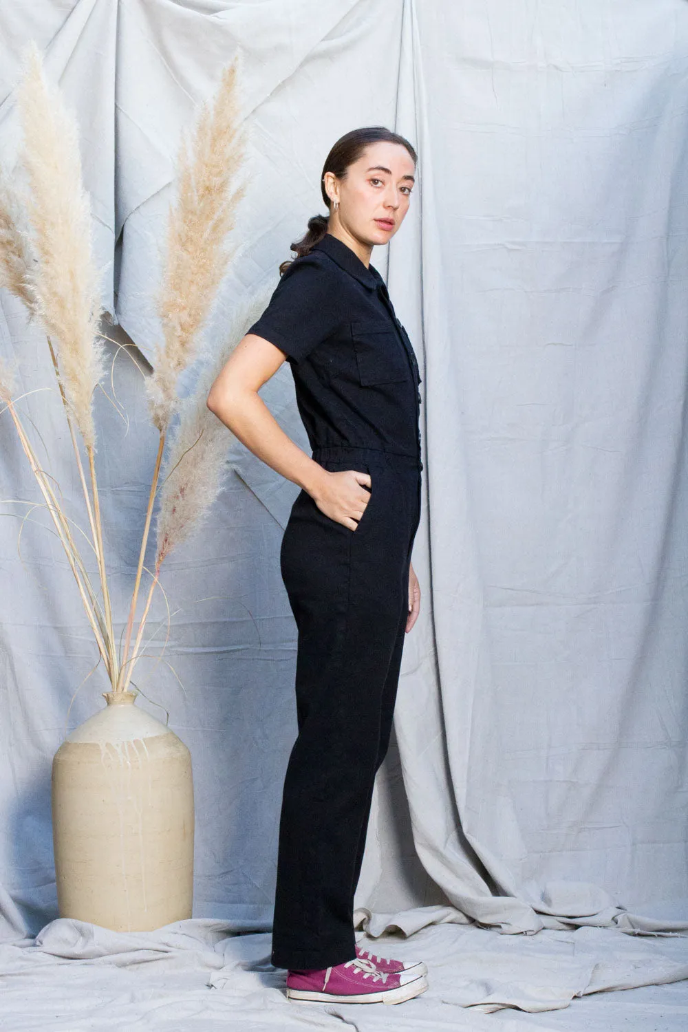 Coal Twill Worker Jumpsuit