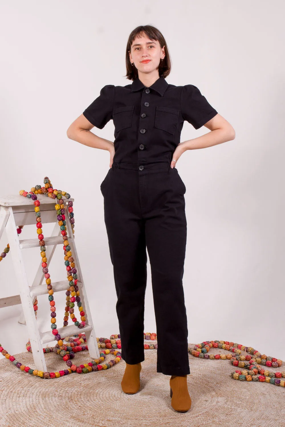 Coal Twill Worker Jumpsuit