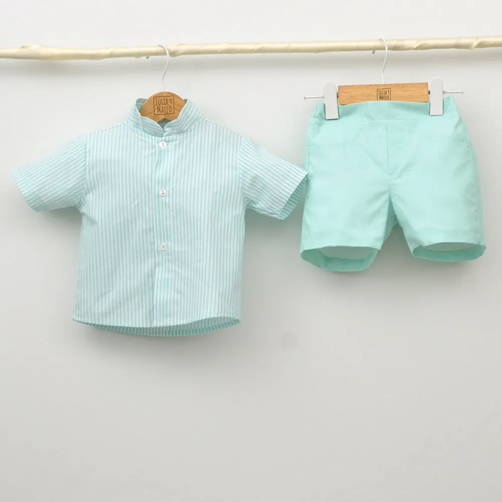 Conjunto bebé California con camisa y pantalón