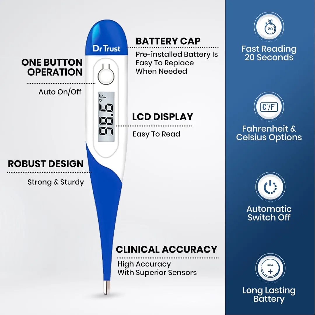 Dr Trust USA Flexible Tip Digital Thermometer 604