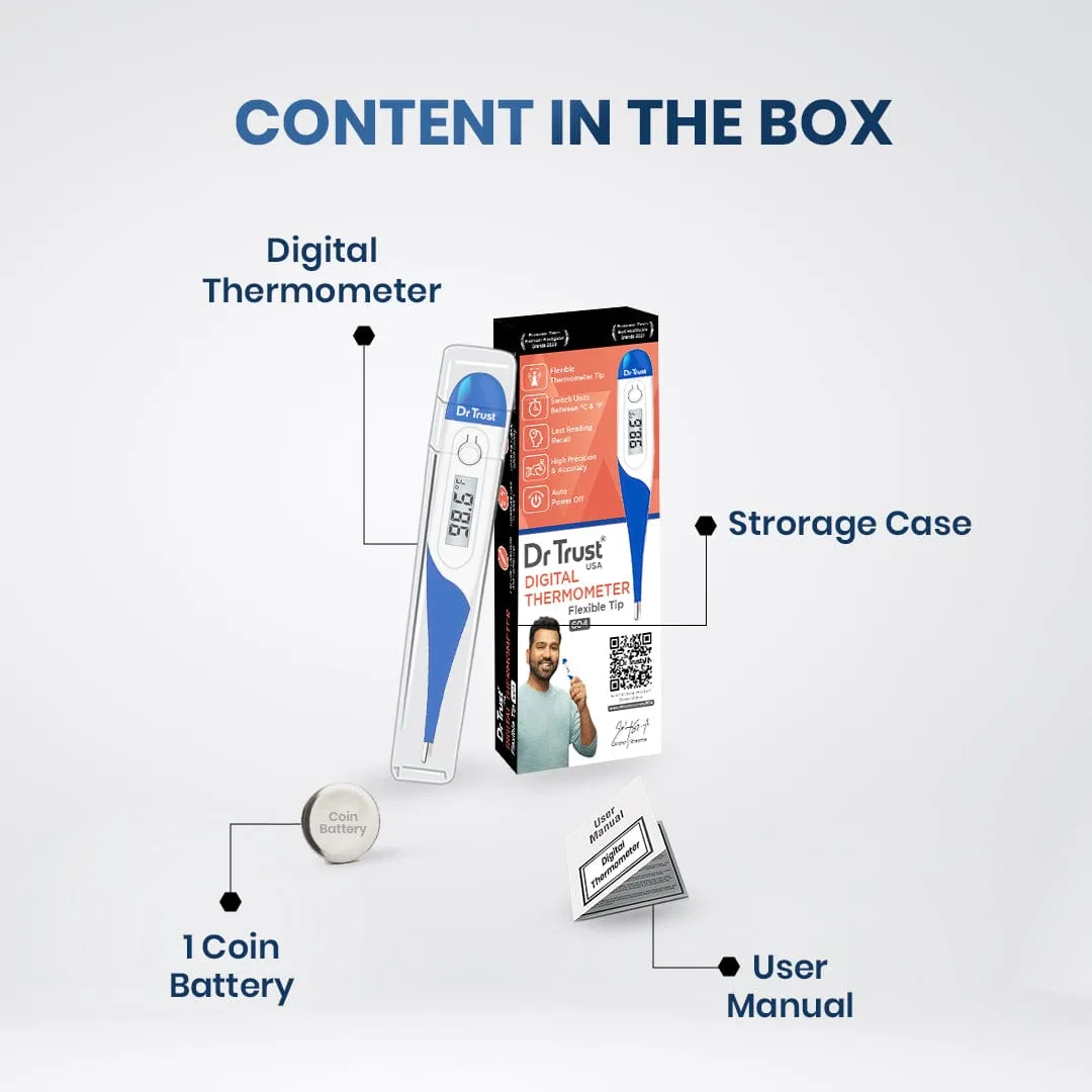 Dr Trust USA Flexible Tip Digital Thermometer 604