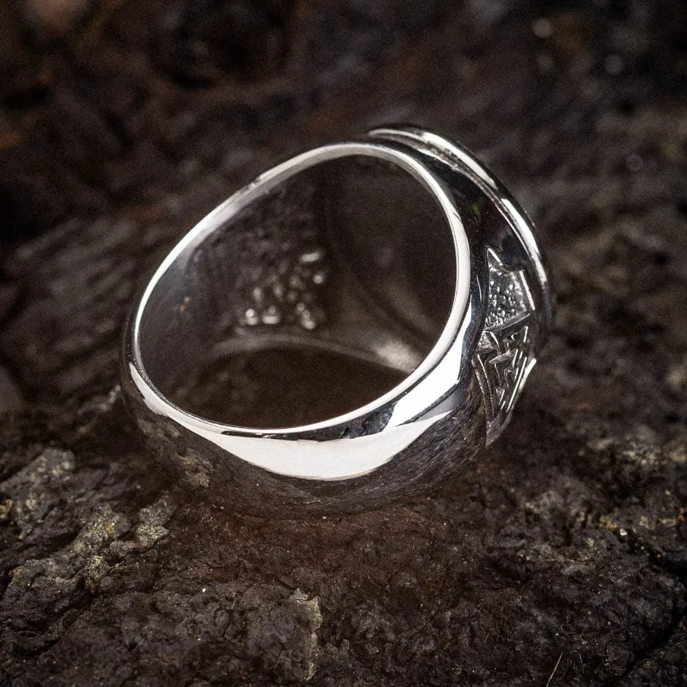 Dual Color Circular Stainless Steel Fenrir Ring