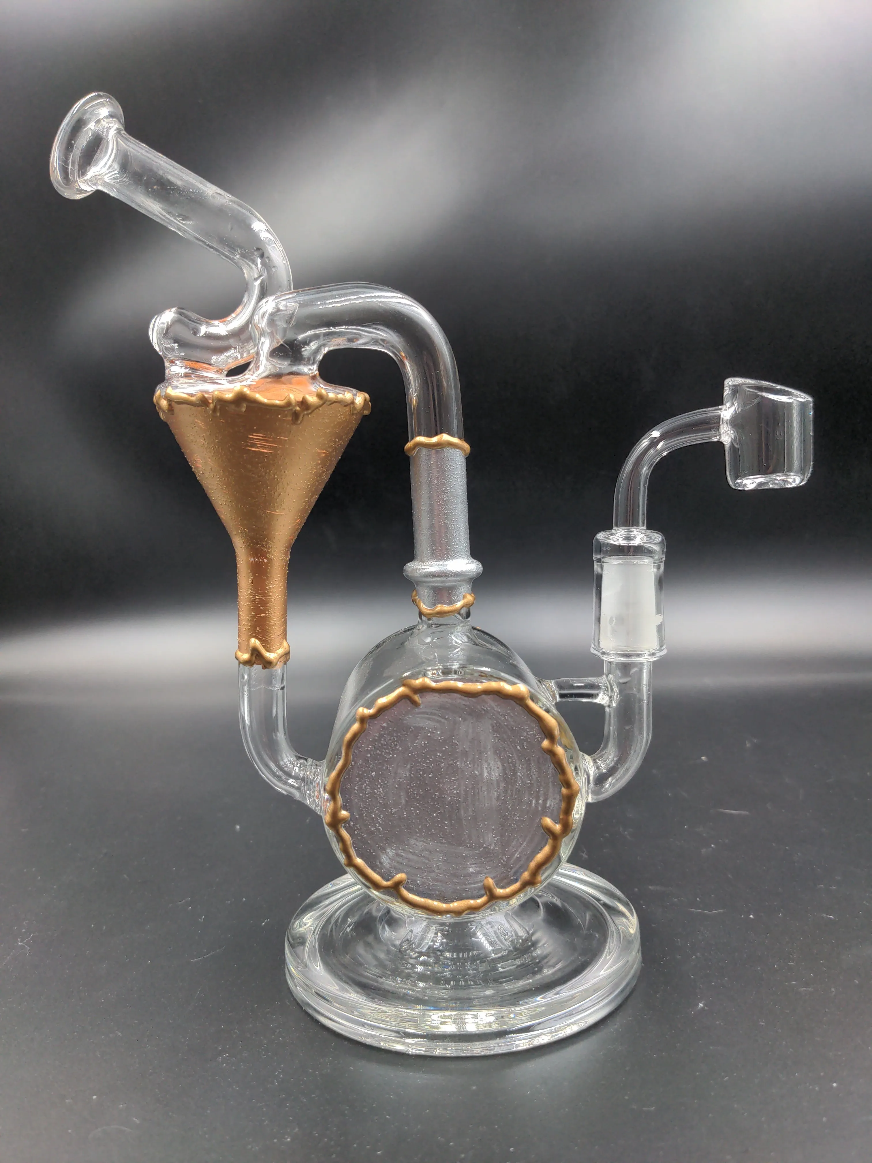 Faux Metal Barrel Recycler Rig - 8.5 / 14mm