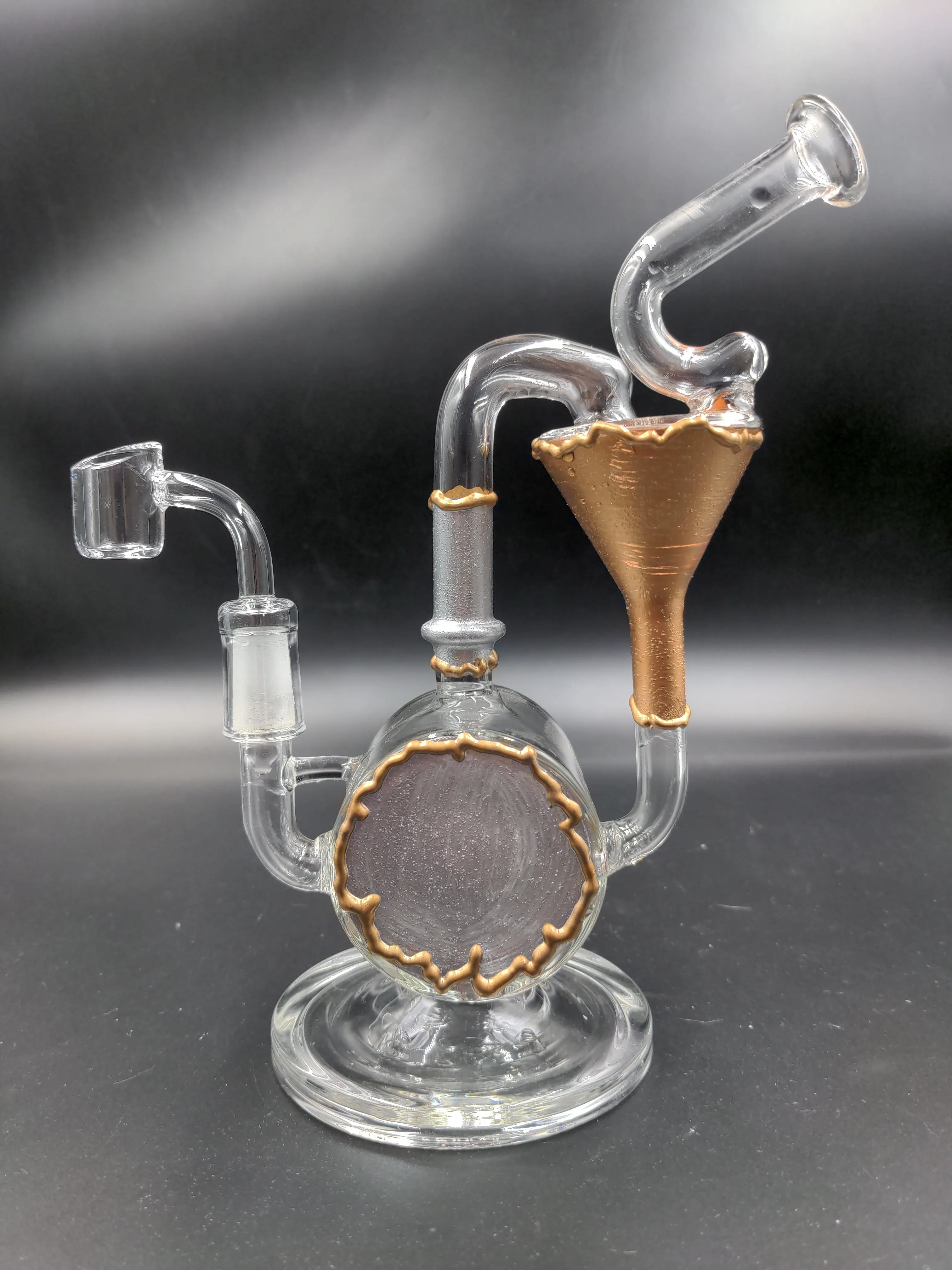 Faux Metal Barrel Recycler Rig - 8.5 / 14mm