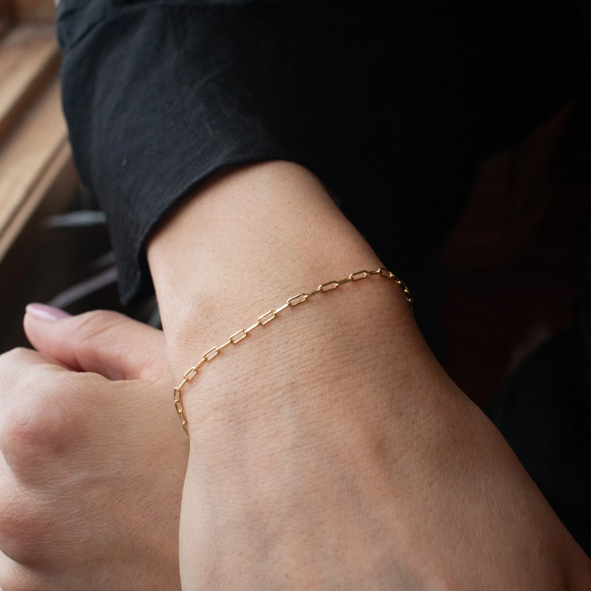 Fine Gold Vermeil Parallel Chain Bracelet