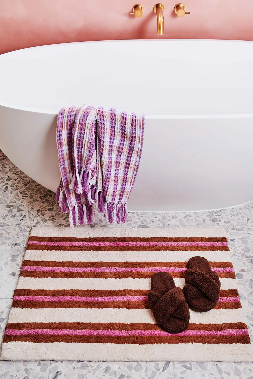 Foxy Stripe Bath Mat