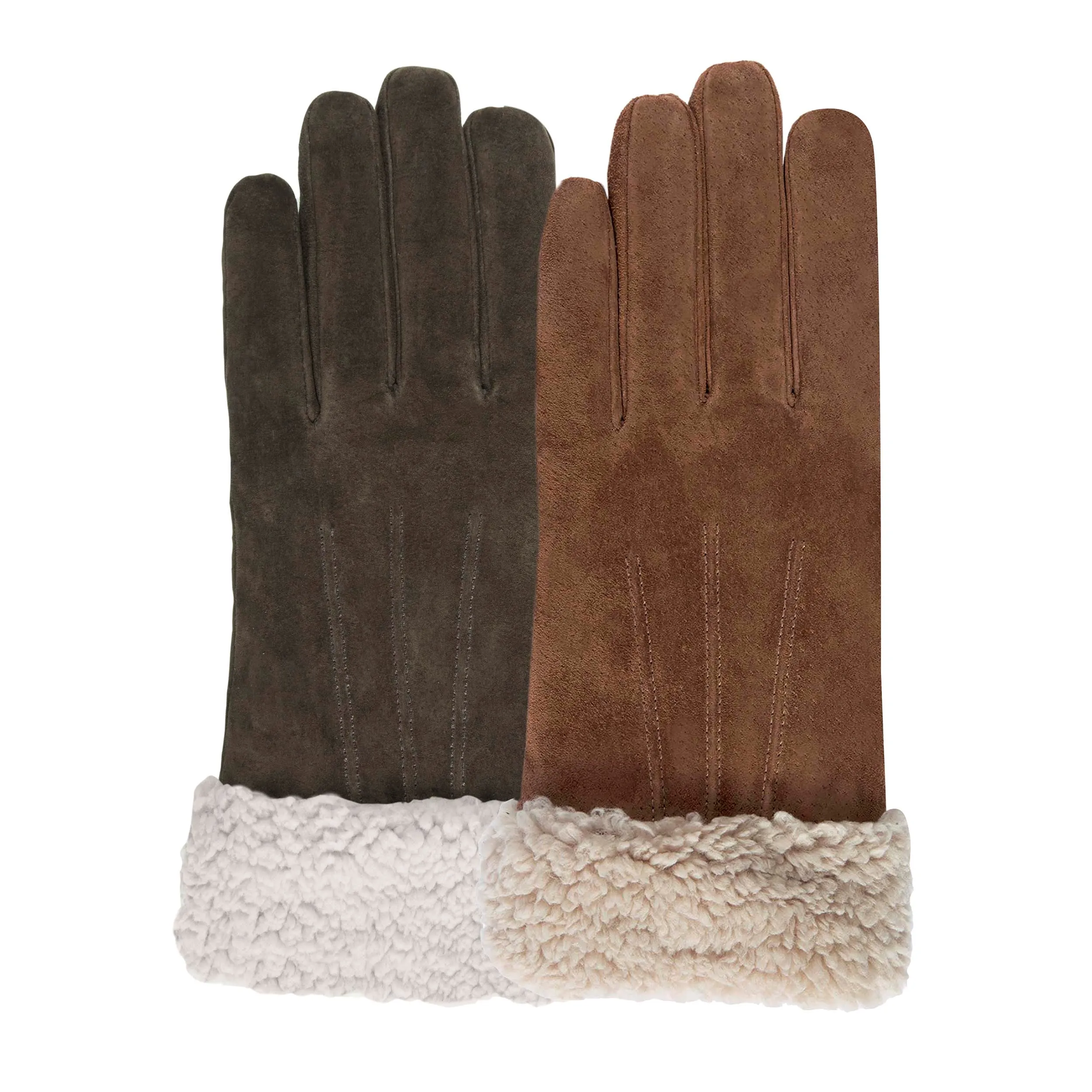 Gants Femme Chocolat en cuir