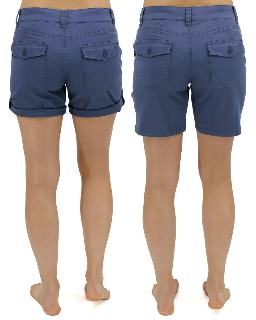 Grace and Lace Cargo Shorts - Soft Navy