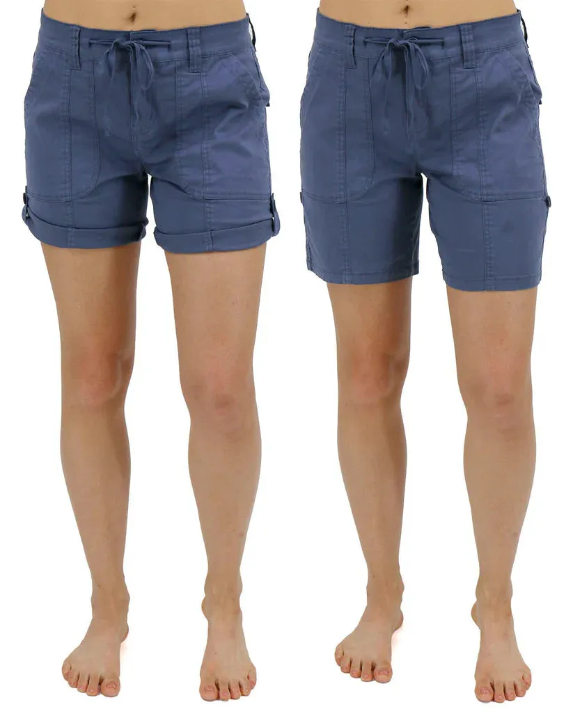 Grace and Lace Cargo Shorts - Soft Navy