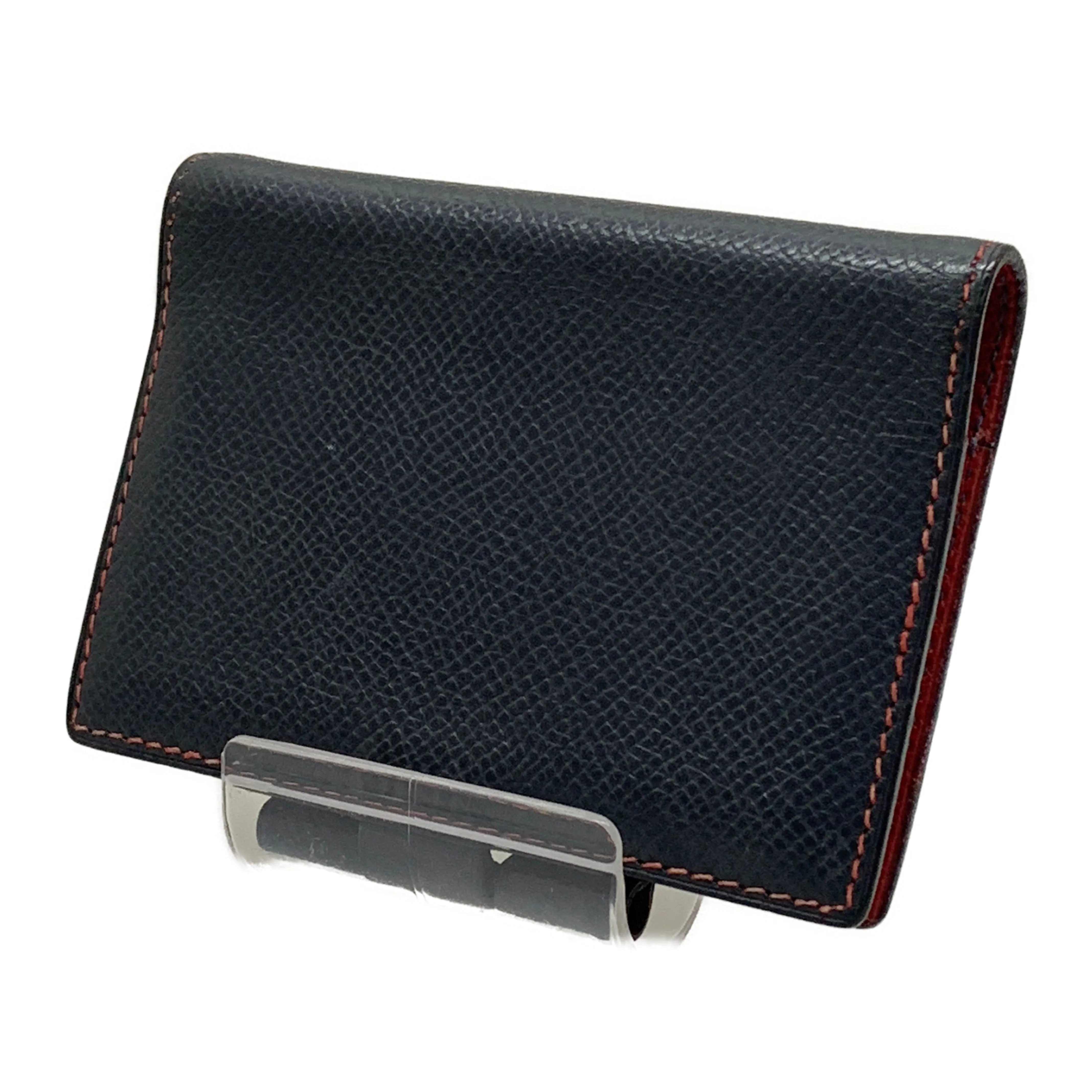 #HERMES/Organizer Cover/NVY/Leather/Plain