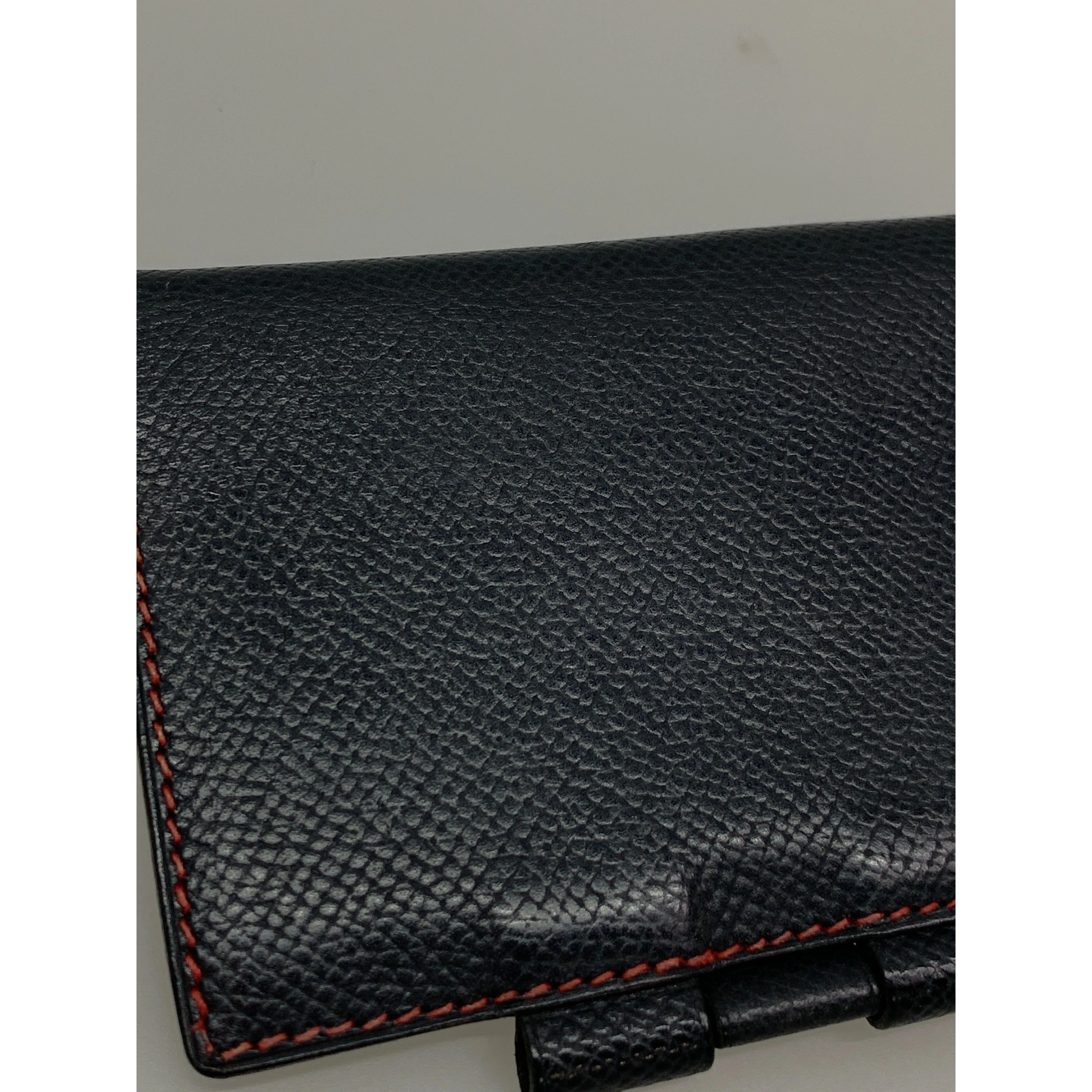 #HERMES/Organizer Cover/NVY/Leather/Plain