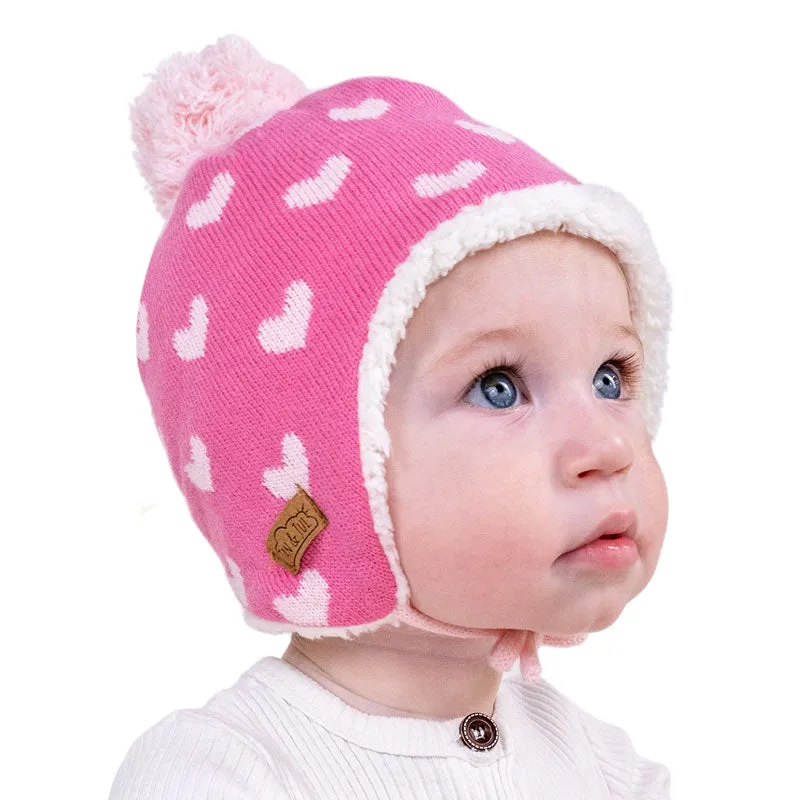 Jan & Jul Hearts Earflap Beanie