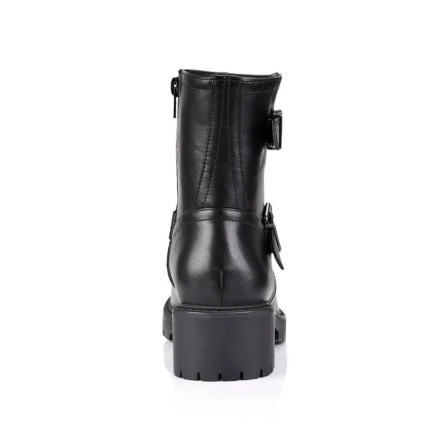 JayJay Combat Boots - Black Smooth