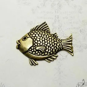 Large Brass Fish Stampings - 5996RAT.