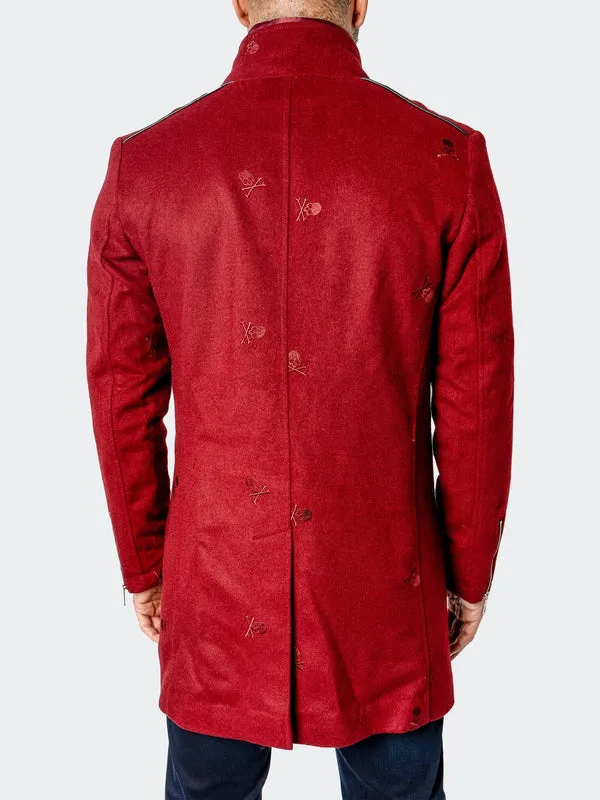 Maceoo Jacket | Peacoat CaptainSkull Red