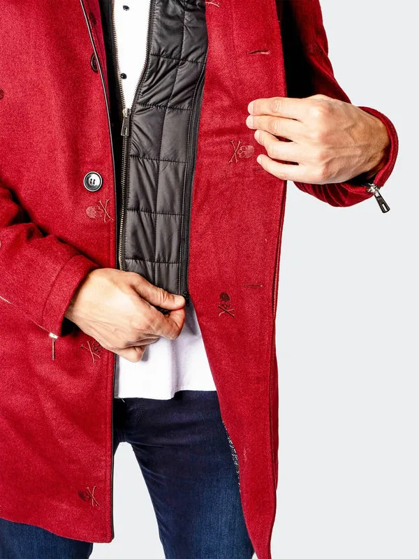 Maceoo Jacket | Peacoat CaptainSkull Red