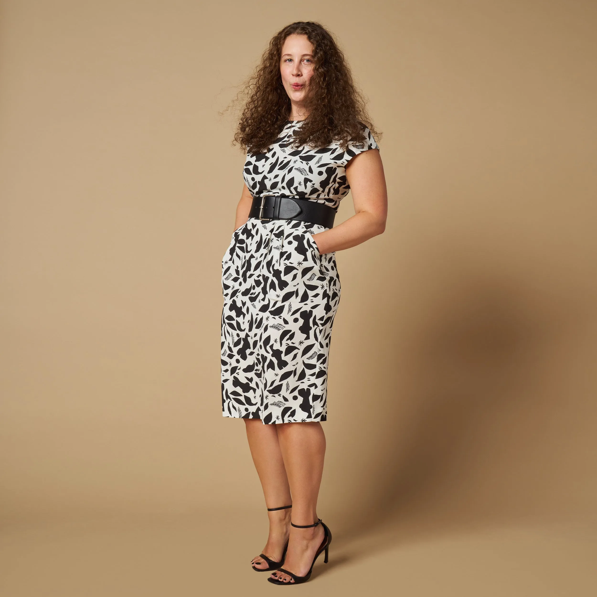 Masha Dress - Printed Eco Heavy Soft Wave :: Icon Print