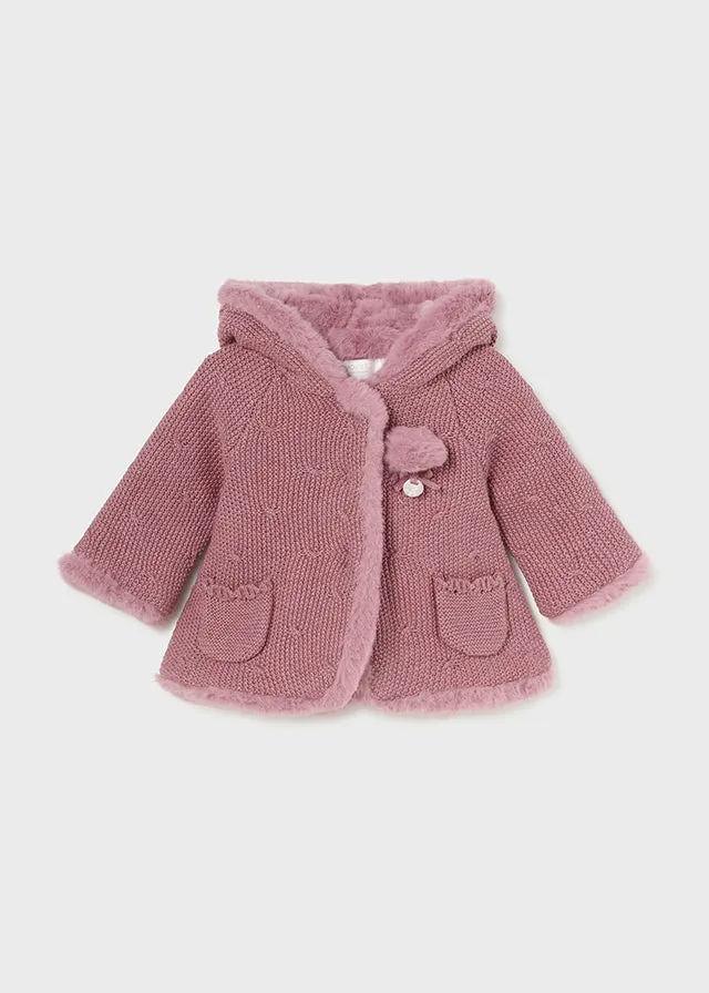 Mayoral Baby Girls Dusky Pink Knit Cardigan 2304