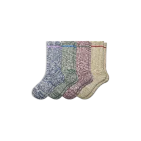 Men's Slub Calf Socks 4-Pack