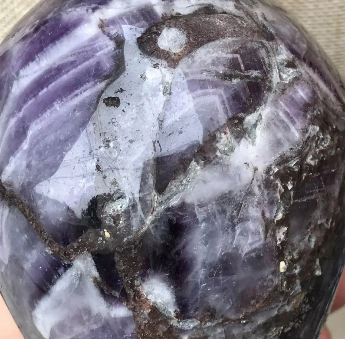 Natural Amethyst gemstone carved Skull