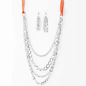 No Strings Attached Orange Necklace