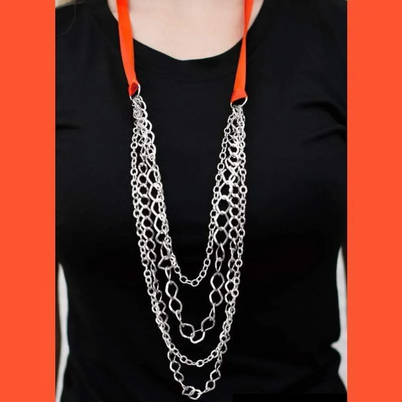 No Strings Attached Orange Necklace