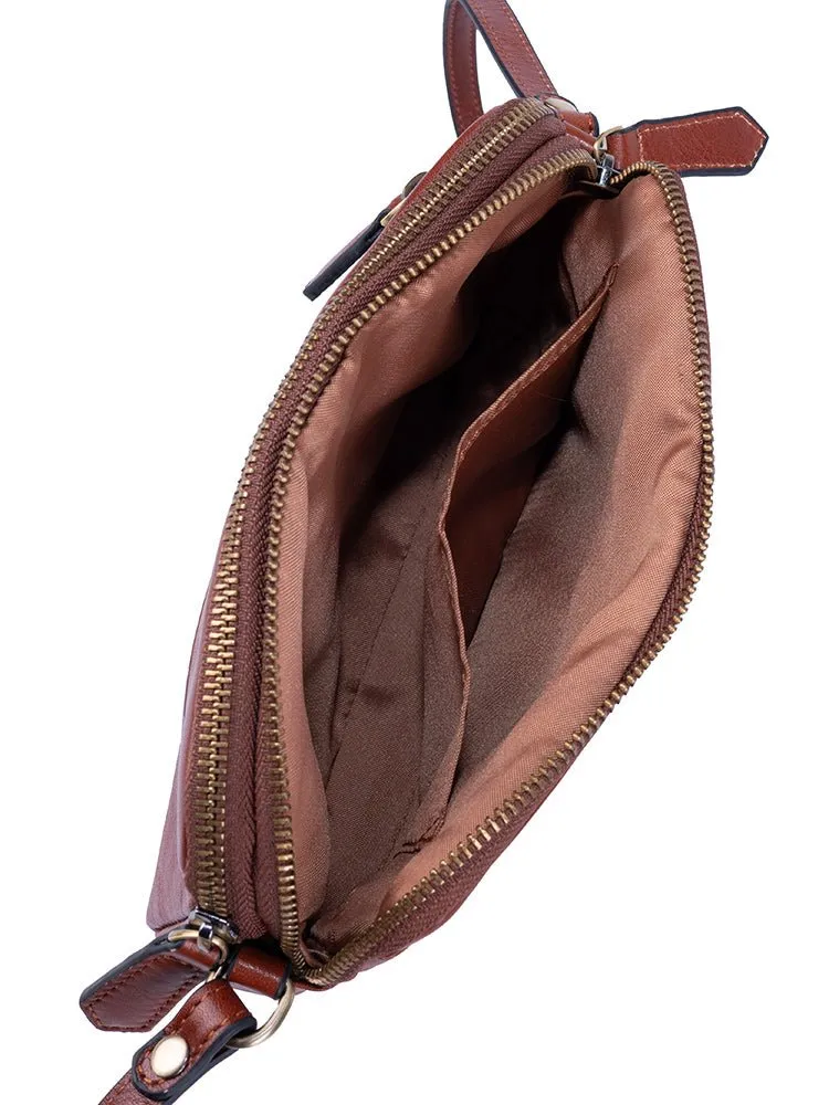 Polo Vega Double Zip Sling | Brown