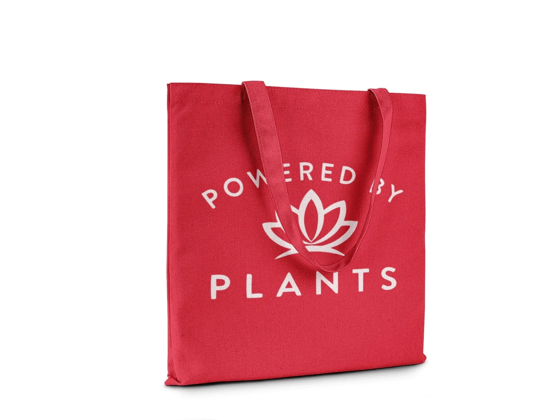 Powered By Plants || Organic Cotton Shoulder Tote Bag