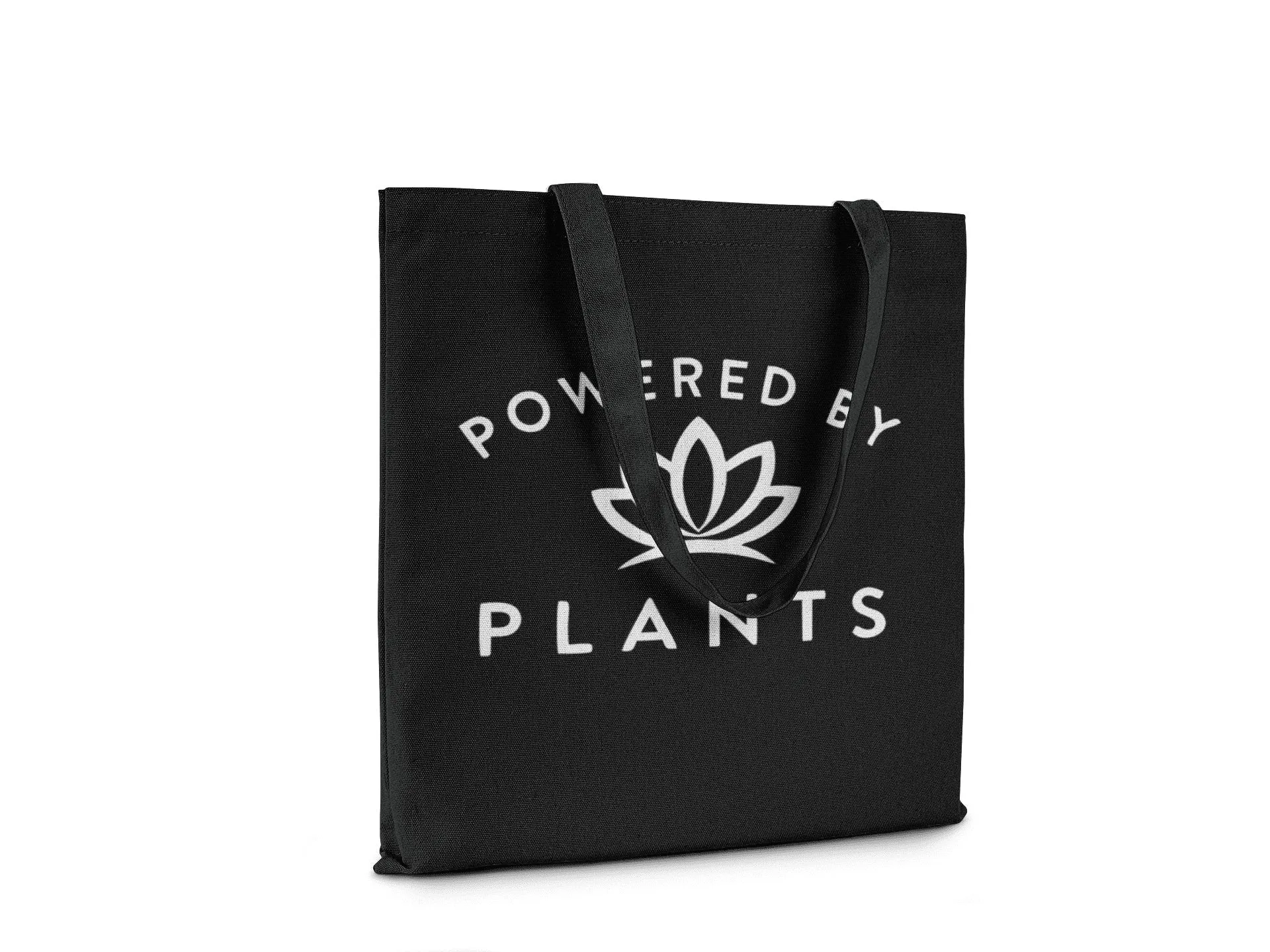 Powered By Plants || Organic Cotton Shoulder Tote Bag