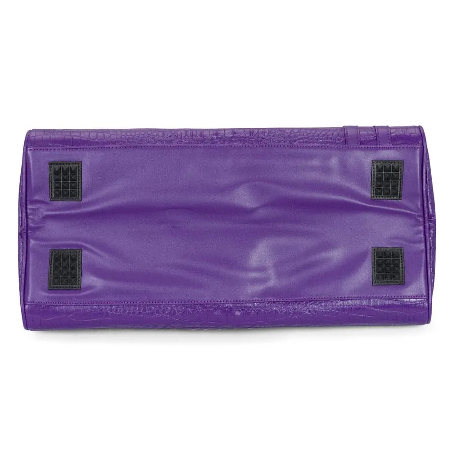 Purple Apollo 2 Faux Crocodile Skin Duffle Bag