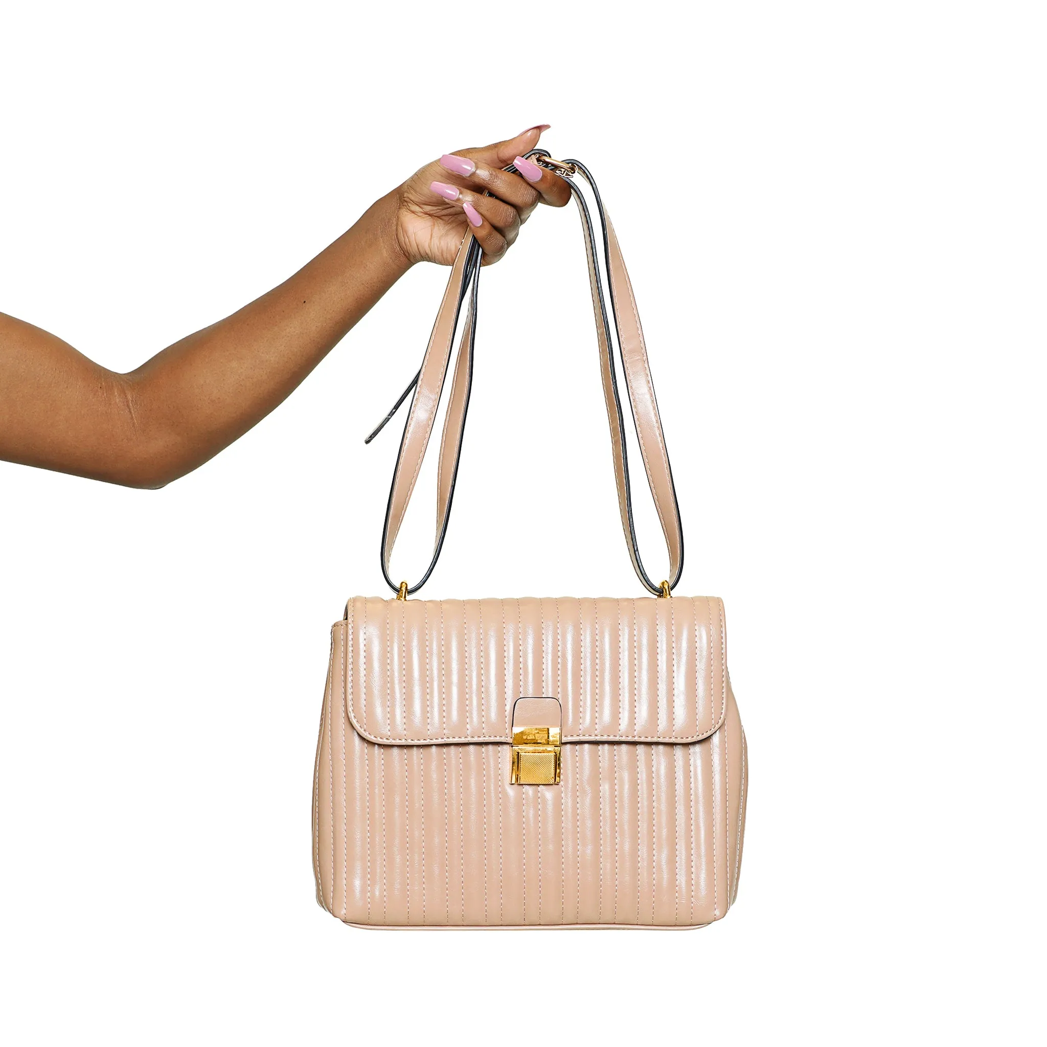 Ready for brunch- Tan faux leather handbag