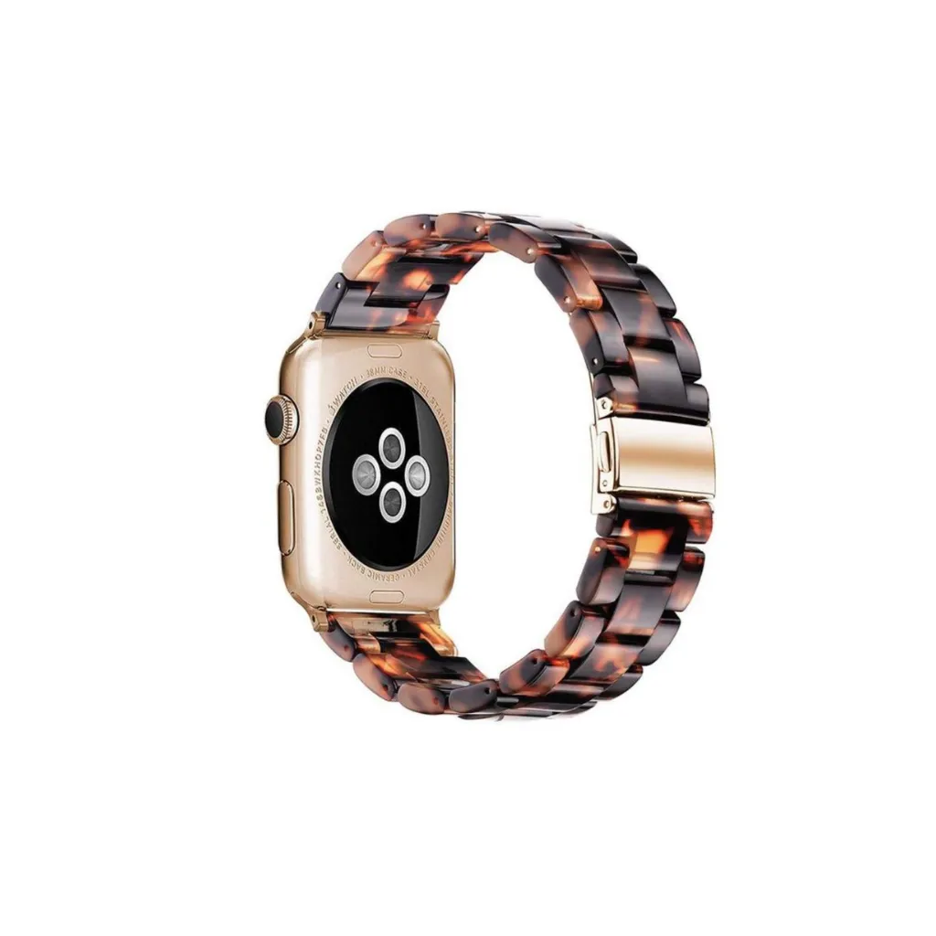 Rosetta Resin Watch Strap - Tortoise Shell - 38/40mm