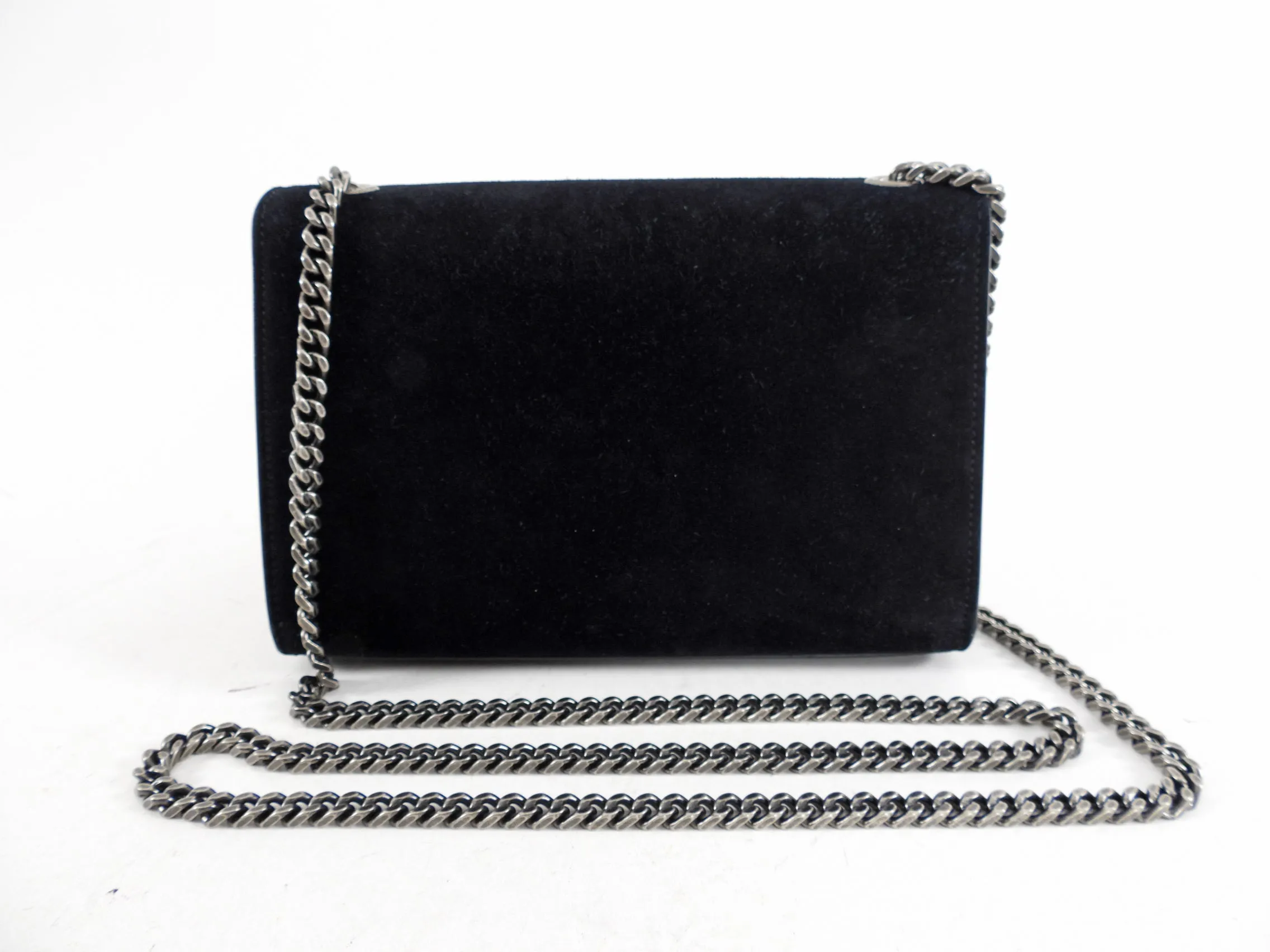 Saint Laurent Stone Studded Black Suede Small Kate Bag