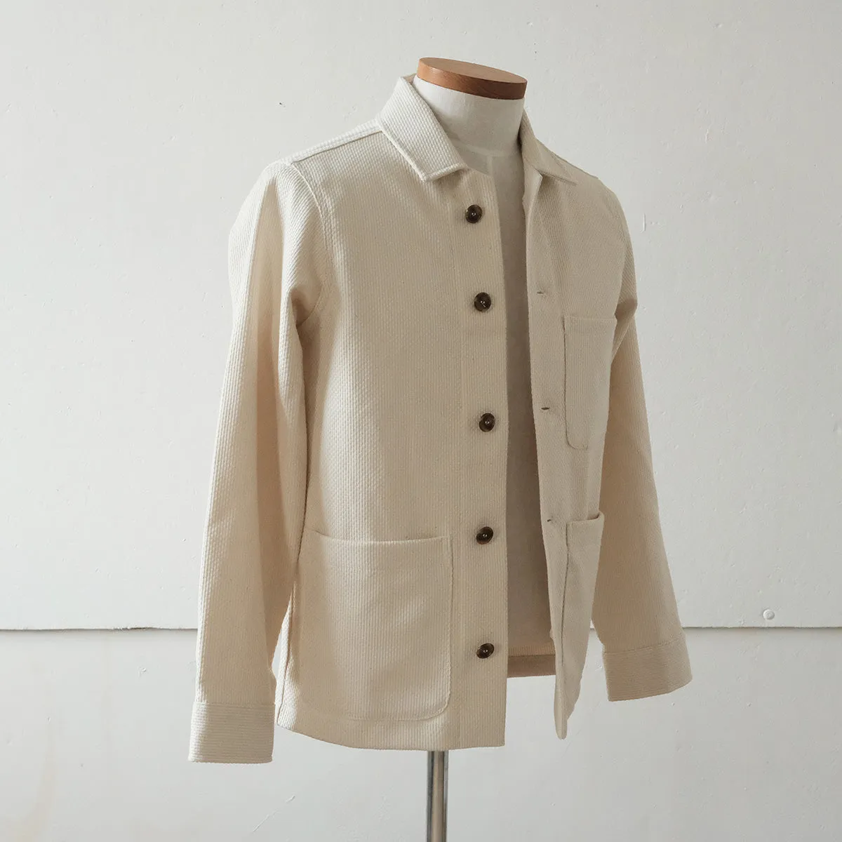 Sashiko Studio Coat - Natural