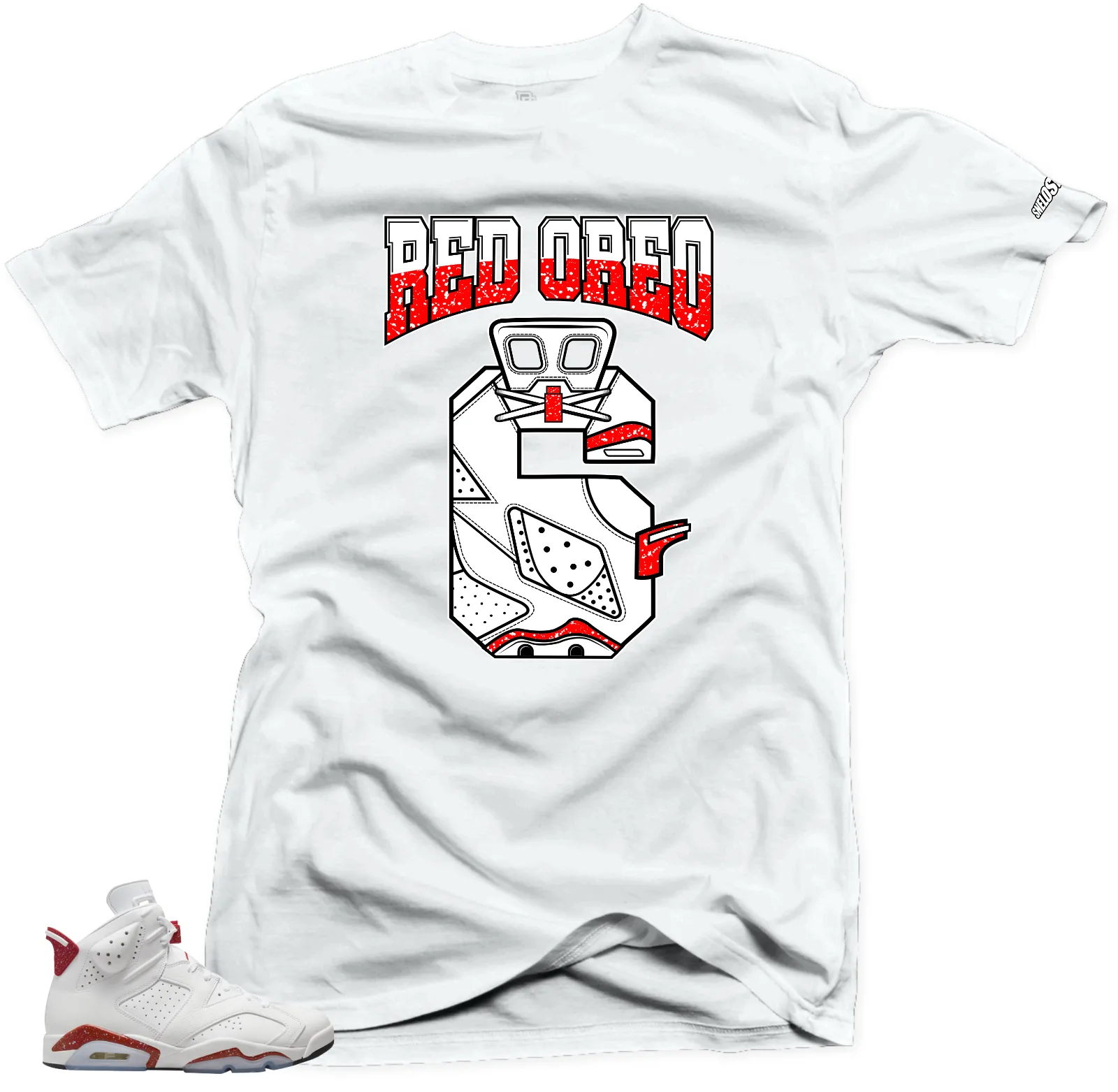 Shirt to Match Jordan 6 Red Oreo Sneakers -Retro 6 Oreo Tees