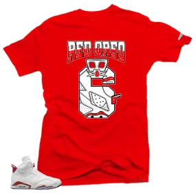 Shirt to Match Jordan 6 Red Oreo Sneakers -Retro 6 Oreo Tees