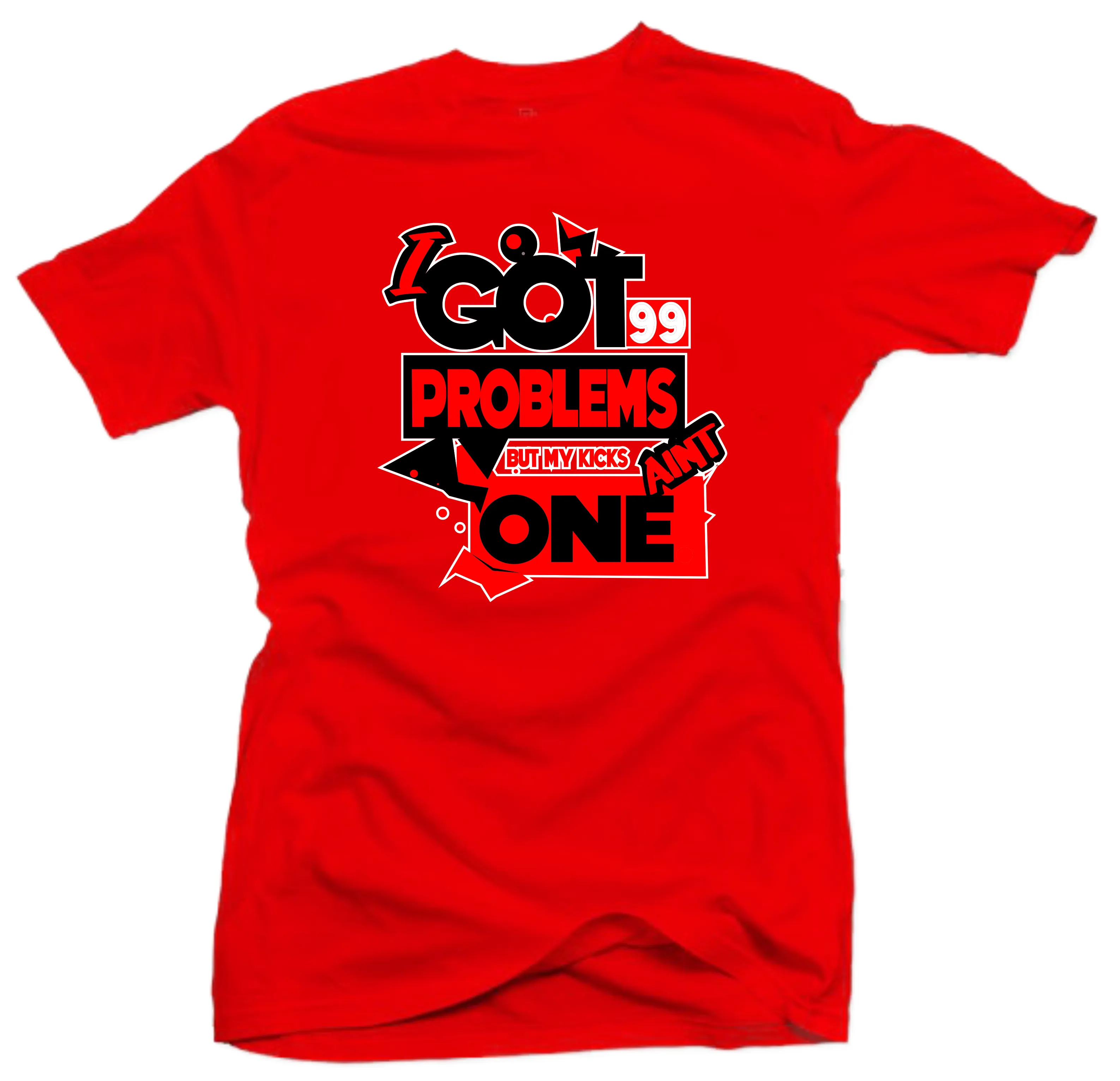 Shirts to Match Jordan 4 Red Thunder Bred Sneakers-99 Problems Tees