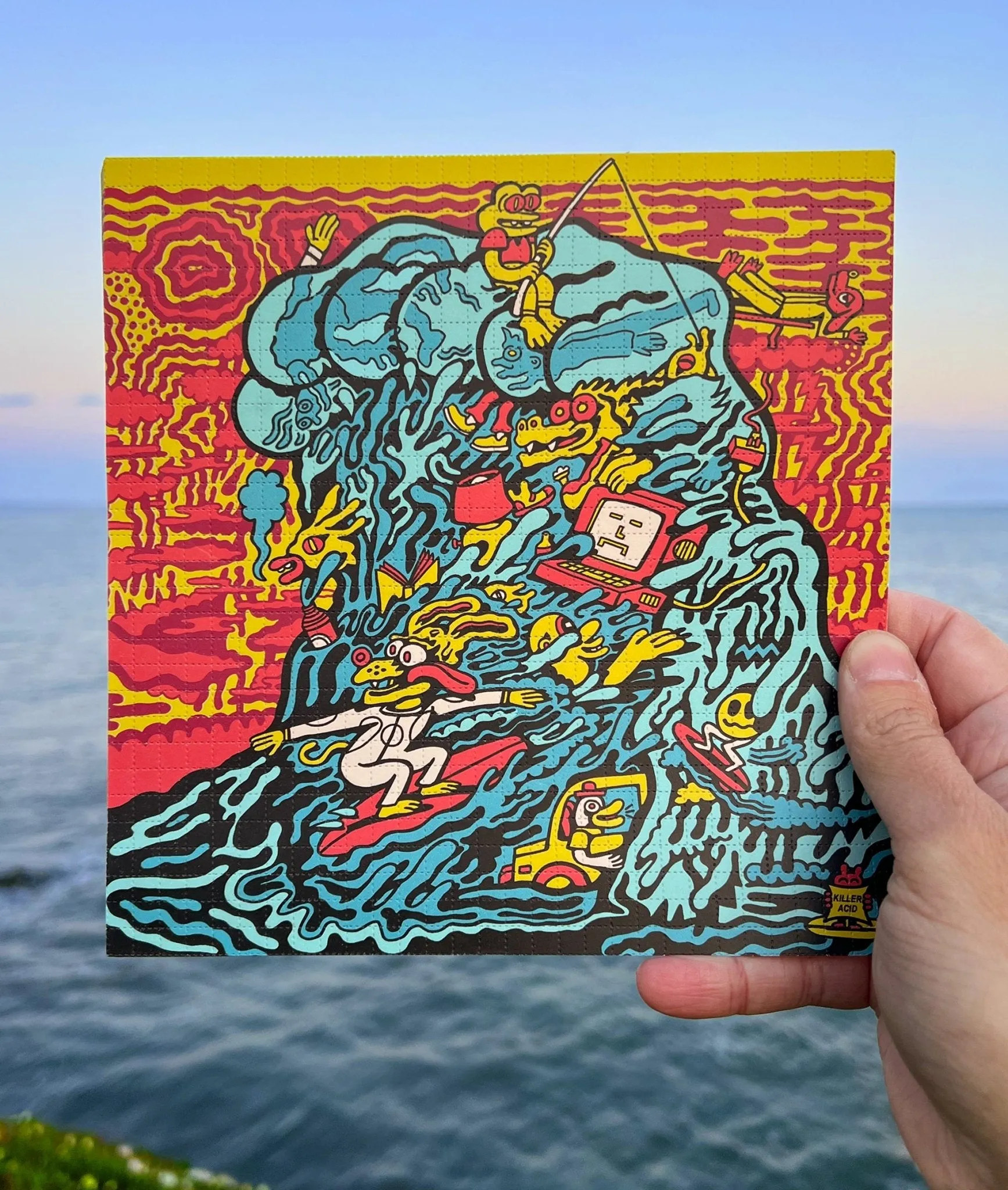 Surfin Blotter Art Print