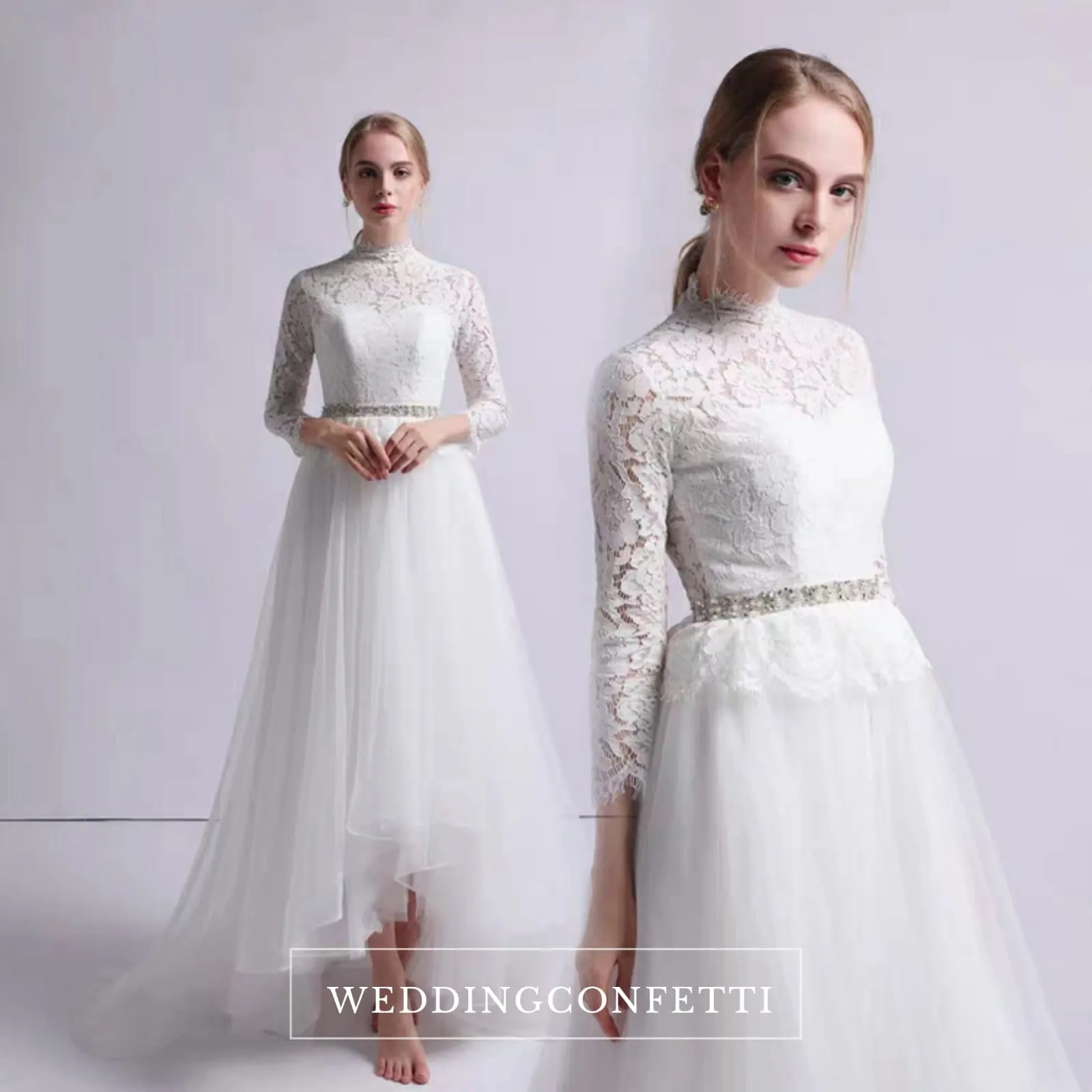 The Krasloe Wedding Bridal Long Sleeves Lace Gown