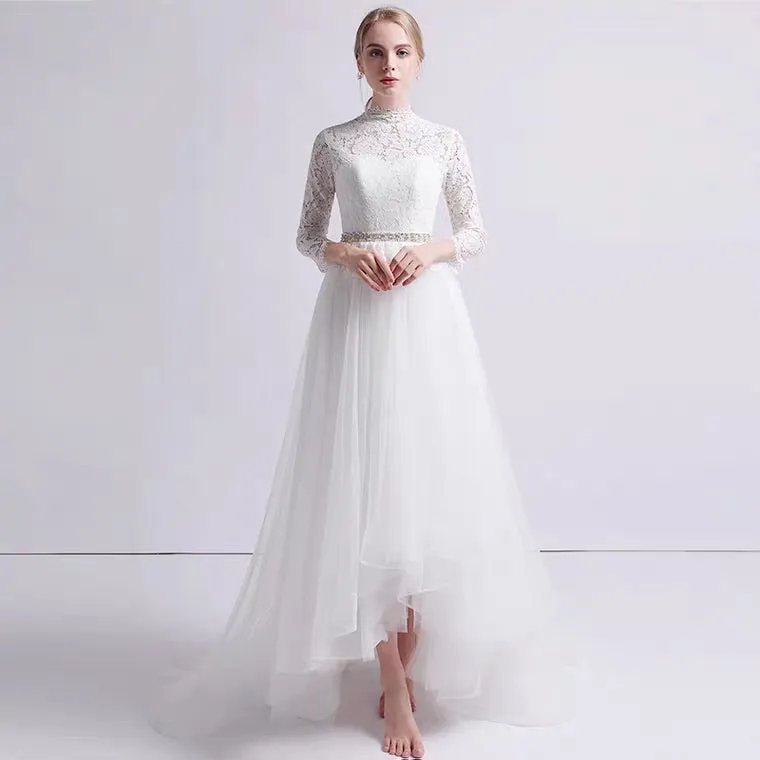 The Krasloe Wedding Bridal Long Sleeves Lace Gown